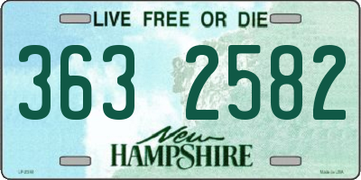 NH license plate 3632582
