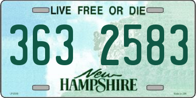 NH license plate 3632583