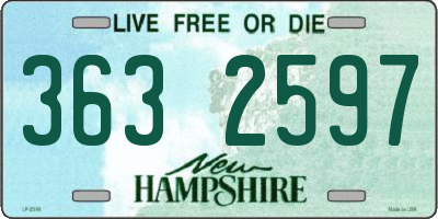 NH license plate 3632597