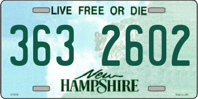 NH license plate 3632602