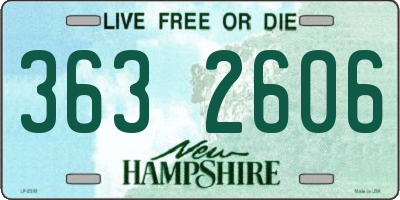 NH license plate 3632606