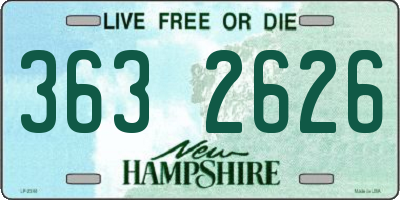 NH license plate 3632626