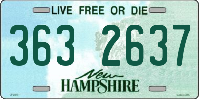 NH license plate 3632637