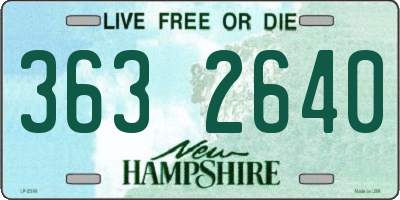 NH license plate 3632640