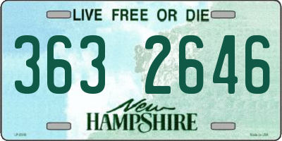 NH license plate 3632646