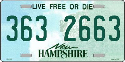 NH license plate 3632663