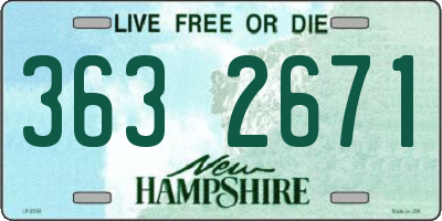NH license plate 3632671