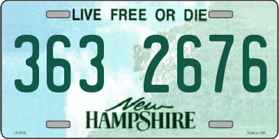 NH license plate 3632676
