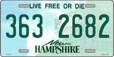 NH license plate 3632682