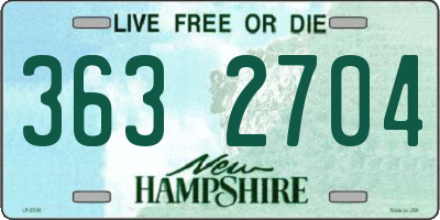 NH license plate 3632704