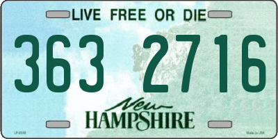 NH license plate 3632716