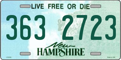 NH license plate 3632723