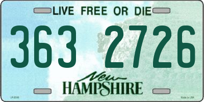 NH license plate 3632726