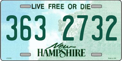 NH license plate 3632732