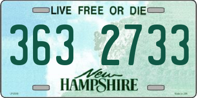 NH license plate 3632733