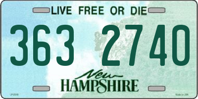 NH license plate 3632740