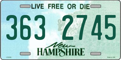 NH license plate 3632745