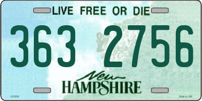 NH license plate 3632756