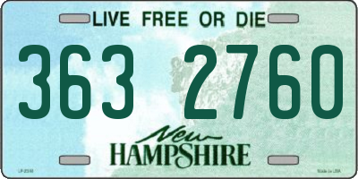 NH license plate 3632760