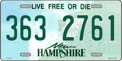 NH license plate 3632761