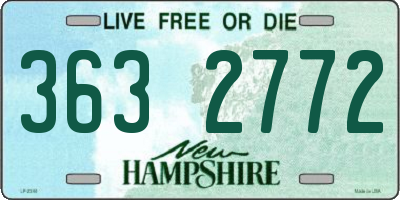 NH license plate 3632772
