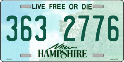 NH license plate 3632776