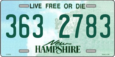 NH license plate 3632783