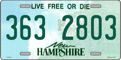 NH license plate 3632803