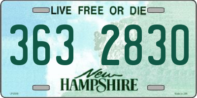 NH license plate 3632830