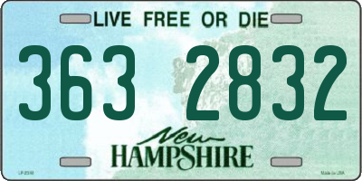NH license plate 3632832