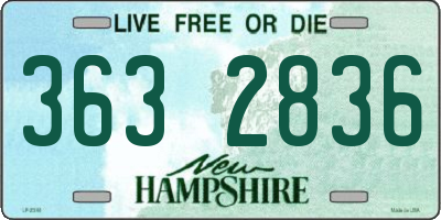 NH license plate 3632836