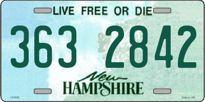 NH license plate 3632842