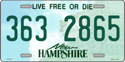 NH license plate 3632865