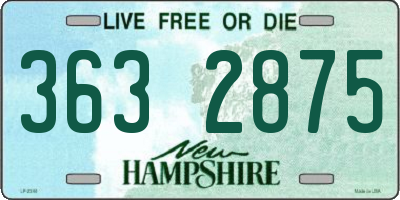 NH license plate 3632875