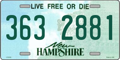 NH license plate 3632881