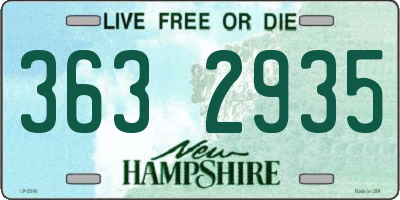NH license plate 3632935