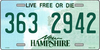 NH license plate 3632942