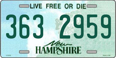 NH license plate 3632959