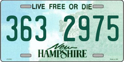 NH license plate 3632975