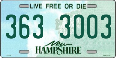 NH license plate 3633003