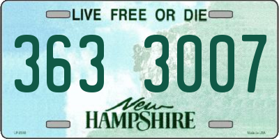 NH license plate 3633007