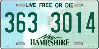 NH license plate 3633014