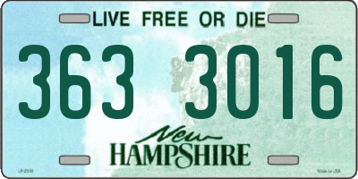 NH license plate 3633016