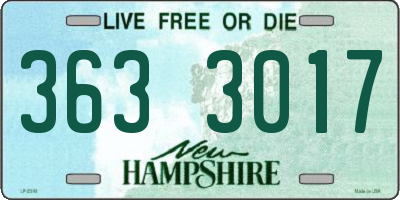 NH license plate 3633017