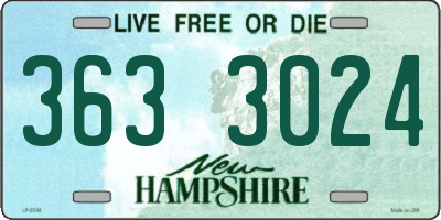NH license plate 3633024