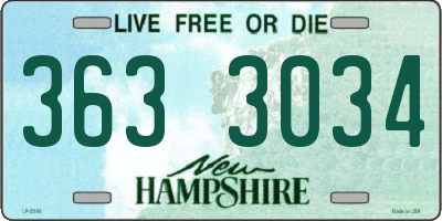 NH license plate 3633034