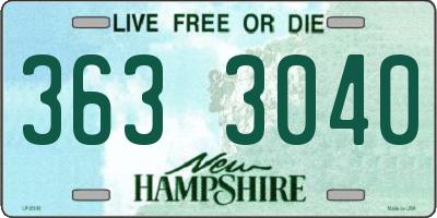 NH license plate 3633040