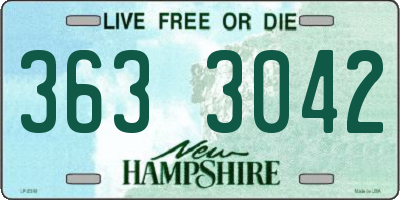 NH license plate 3633042