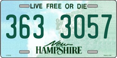 NH license plate 3633057