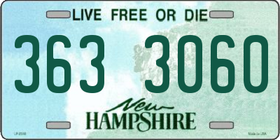 NH license plate 3633060